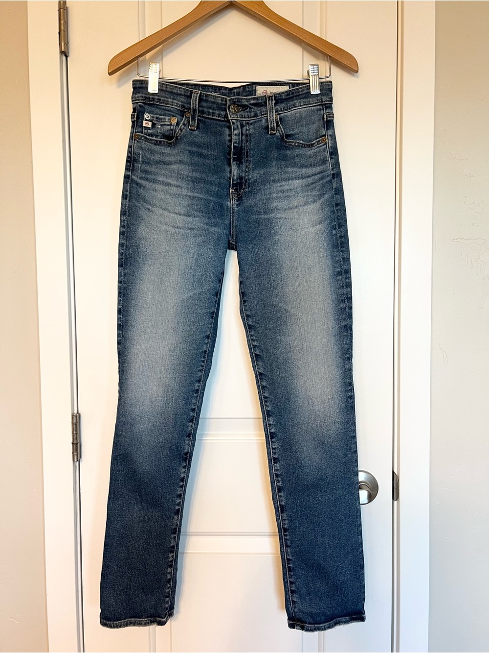 AG jeans Adriano Goldschmied Mari Mid-rise Slim Straight jeans Size 27 Premium - Picture 4 of 10